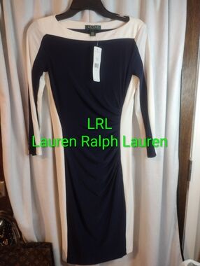 NWT LRL Lauren Ralph Lauren Black/White Dress
